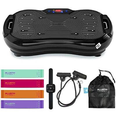 Bluefin Fitness Bluefin® Vibration Plate Exercise Machine for Weight Loss, Toning & Lymphatic Drainage, Full Body Vibrating Platform with 180 Intensity Levels + 5 Programs for Home Fitness Bluefin Fitness Bluefin® Vibration Plate Exercise Machine for Weight Loss, Toning & Lymphatic Drainage, Full Body Vibrating Platform with 180 Intensity Levels + 5 Programs for Home Fitness