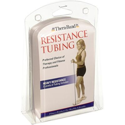 Theraband Resistance Tubing 7.5m Black Blue Heavy Professional Resistance Tube for Rehabilitation, Strength Workouts & Functional Training Theraband Resistance Tubing 7.5m Black Blue Heavy Professional Resistance Tube for Rehabilitation, Strength Workouts & Functional Training
