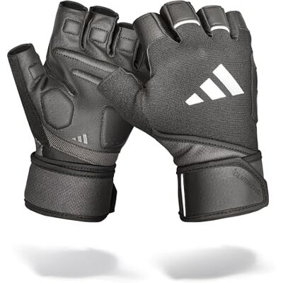 adidas Wrist Wrap Training Gloves with Double Wrist Support, Size S adidas Wrist Wrap Training Gloves with Double Wrist Support, Size S