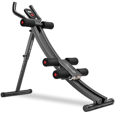 HS HOP-SPORT Hop-Sport HS-2001ABT Back and Abdominal Muscle Trainer – Foldable Home Training Equipment with Knee Support and LCD Computer – Efficient Core Training and Muscle Building for a Stronger Body HS HOP-SPORT Hop-Sport HS-2001ABT Back and Abdominal Muscle Trainer – Foldable Home Training Equipment with Knee Support and LCD Computer – Efficient Core Training and Muscle Building for a Stronger Body