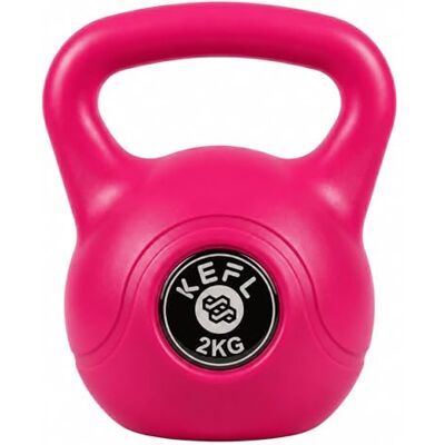 KEFL Vinyl Coated Kettlebell for Strength Training & Home Gym, Colour Coded Non-Slip Weight for Fitness, Conditioning & Full Body Workouts, 2kg–20kg KEFL Vinyl Coated Kettlebell for Strength Training & Home Gym, Colour Coded Non-Slip Weight for Fitness, Conditioning & Full Body Workouts, 2kg–20kg