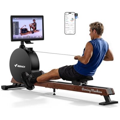 MERACH Pro-Grade Rowing Machines for Home, Smart MagneticRowing Machine with Self-Generation, Double Resistance and 400 LBS MAXLoad, Wooden Tracks for Silent Sliding, App 1000+ Course & Games MERACH Pro-Grade Rowing Machines for Home, Smart MagneticRowing Machine with Self-Generation, Double Resistance and 400 LBS MAXLoad, Wooden Tracks for Silent Sliding, App 1000+ Course & Games