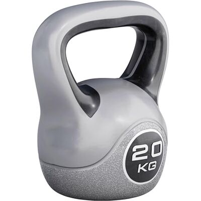 GORILLA SPORTS Kettlebell, 20kg, Plastic Coating Strength Training, Bodybuilding GORILLA SPORTS Kettlebell, 20kg, Plastic Coating Strength Training, Bodybuilding