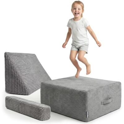 KiddyMoon Kids Indoor Trampoline 2 In 1, Removable Washable Zip Ribbed Cover, Mini Trampoline For Home KiddyMoon Kids Indoor Trampoline 2 In 1, Removable Washable Zip Ribbed Cover, Mini Trampoline For Home