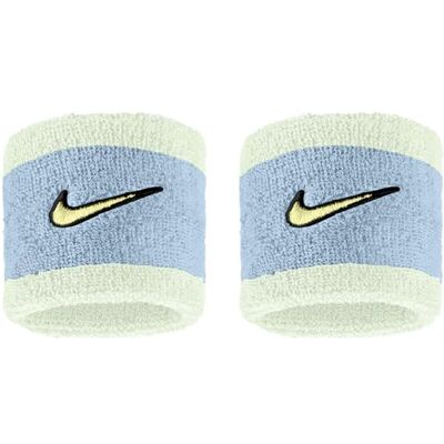 Nike Swoosh Classic Wristbands 2-Pack Sweatbands Tennis Fitness Running Wristbands Sports, Cobalt Bliss/Volt Tint/Soft Yellow, One Size Nike Swoosh Classic Wristbands 2-Pack Sweatbands Tennis Fitness Running Wristbands Sports, Cobalt Bliss/Volt Tint/Soft Yellow, One Size