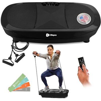 LifePro Vibration Plate Exercise Machine for Weight Loss Rumblex Max 4D Exercise Equipment For Home Use for Lymphatic Drainage Home Workout Fitness Equipment with Exercise Band (Midnight Black) LifePro Vibration Plate Exercise Machine for Weight Loss Rumblex Max 4D Exercise Equipment For Home Use for Lymphatic Drainage Home Workout Fitness Equipment with Exercise Band (Midnight Black)