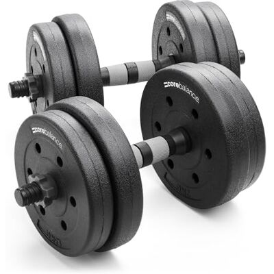 Balance Adjustable Dumbbell Set 2 Handles, Spinlock Collars & Weight Plates, Multiple Weight Combinations, Non-Slip Grip, Ideal for Strength Training Balance Adjustable Dumbbell Set 2 Handles, Spinlock Collars & Weight Plates, Multiple Weight Combinations, Non-Slip Grip, Ideal for Strength Training