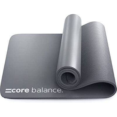 Balance NBR Pilates Mat, 10mm Extra-Thick 10mm NBR Foam for Cushioning & Protection, Non-Slip Base, Closed-Cell Construction, Carry Strap Included Balance NBR Pilates Mat, 10mm Extra-Thick 10mm NBR Foam for Cushioning & Protection, Non-Slip Base, Closed-Cell Construction, Carry Strap Included