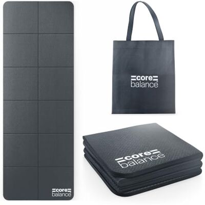 Balance Foldable Travel Yoga Mat, Non-Slip, 173cm x 61cm, 4mm Thick TPE Foam, Textured Grip, Compact Folding Size, Lightweight & Portable, Tote Bag Included, Ideal for Yoga, Pilates & Exercise Balance Foldable Travel Yoga Mat, Non-Slip, 173cm x 61cm, 4mm Thick TPE Foam, Textured Grip, Compact Folding Size, Lightweight & Portable, Tote Bag Included, Ideal for Yoga, Pilates & Exercise