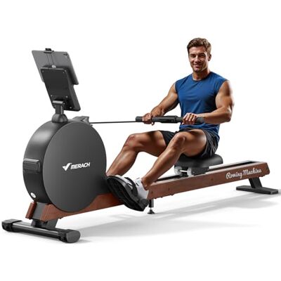 MERACH Magnetic Rowing Machine, 60 kg Resistance, 16 Levels, Home Rower MERACH Magnetic Rowing Machine, 60 kg Resistance, 16 Levels, Home Rower