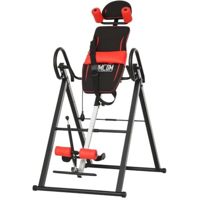 HOMCOM Gravity Inversion Table w Safety Belt Adjustable Hand Stand Home Back Stretcher Machine, For Muscle Pain Relief HOMCOM Gravity Inversion Table w Safety Belt Adjustable Hand Stand Home Back Stretcher Machine, For Muscle Pain Relief