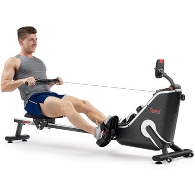 Sunny Health & Fitness Magnetic Rowing Machine for Home, 125cm Long Rail Free SunnyFit App, Ultra-Quiet & Smooth, 16-Level Magnetic Resistance, Upright Storage, Ergonomic Padded Seat, Easy Assembly Sunny Health & Fitness Magnetic Rowing Machine for Home, 125cm Long Rail Free SunnyFit App, Ultra-Quiet & Smooth, 16-Level Magnetic Resistance, Upright Storage, Ergonomic Padded Seat, Easy Assembly