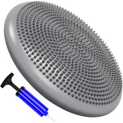 ONEX Wobble Balance Cushion Board for Fitness Exercise, Core Workout, Back Pain Relief, Sensory Cushion for Chair – Stability Disc Seat to Improve Sitting Posture for Adults or Children (Silver) ONEX Wobble Balance Cushion Board for Fitness Exercise, Core Workout, Back Pain Relief, Sensory Cushion for Chair – Stability Disc Seat to Improve Sitting Posture for Adults or Children (Silver)
