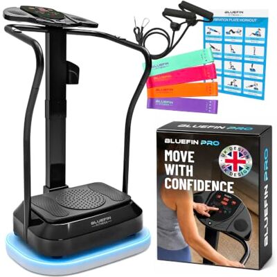 Bluefin Fitness Vibration Plate Pro Model Upgraded Design with Silent Motors Comes with Built in Speakers Bluefin Fitness Vibration Plate Pro Model Upgraded Design with Silent Motors Comes with Built in Speakers