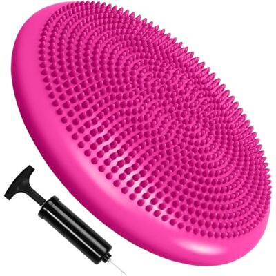 ONEX Wobble Balance Cushion Board for Fitness Exercise, Core Workout, Back Pain Relief, Sensory Cushion for Chair – Stability Disc Seat to Improve Sitting Posture for Adults or Children (Pink) ONEX Wobble Balance Cushion Board for Fitness Exercise, Core Workout, Back Pain Relief, Sensory Cushion for Chair – Stability Disc Seat to Improve Sitting Posture for Adults or Children (Pink)