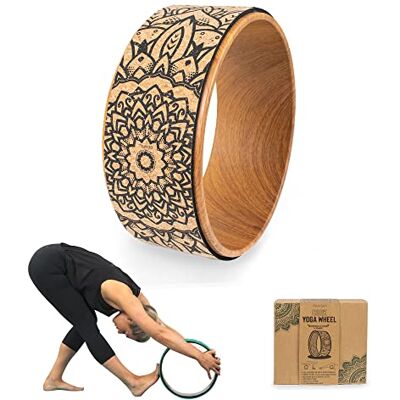 Myga Yoga Wheel – Exercise Prop for Back Pain, Yoga Poses, Pilates, Stretching & Core Strength – Supports Backbends, Inversions & Flexibility – Choice of Design Myga Yoga Wheel – Exercise Prop for Back Pain, Yoga Poses, Pilates, Stretching & Core Strength – Supports Backbends, Inversions & Flexibility – Choice of Design