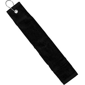 Longridge Three Fold Golf Towel Black Longridge Three Fold Golf Towel Black