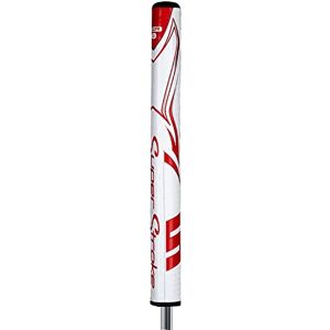 Super Stroke SuperStroke Zenergy Tour 5.0 Putter Grip Maximum Size for Enhanced Stability with Spyne Technology and No-Taper Comfort White / Red Super Stroke SuperStroke Zenergy Tour 5.0 Putter Grip Maximum Size for Enhanced Stability with Spyne Technology and No-Taper Comfort White / Red