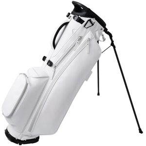 Wilson The 1914 Golf Carry Bag with PU Leather Exterior and Carbon Fiber Legs, Unisex, colour: White Wilson The 1914 Golf Carry Bag with PU Leather Exterior and Carbon Fiber Legs, Unisex, colour: White