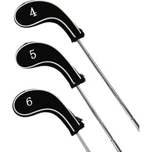 Longridge 4-Sw+Gw Long Neck Neoprene Golf Iron Covers Set Silver/Black Longridge 4-Sw+Gw Long Neck Neoprene Golf Iron Covers Set Silver/Black