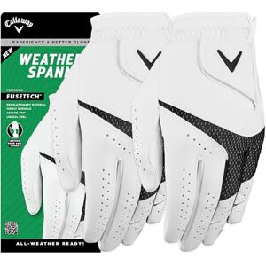 Callaway Golf Weather Spann Glove 2023 (2 pack), White Callaway Golf Weather Spann Glove 2023 (2 pack), White
