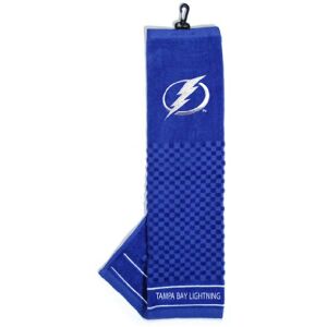 Team Golf NHL Tampa Bay Lightning Embroidered Golf Towel Embroidered Golf Towel, Checkered Scrubber Design, Embroidered Logo Team Golf NHL Tampa Bay Lightning Embroidered Golf Towel Embroidered Golf Towel, Checkered Scrubber Design, Embroidered Logo