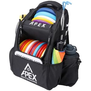 Apex Outdoors Disc Golf Bag, Large Disc Golf Backpack Holds Over 21 Discs, Durable & Lightweight with Multiple Storage Pockets Apex Outdoors Disc Golf Bag, Large Disc Golf Backpack Holds Over 21 Discs, Durable & Lightweight with Multiple Storage Pockets