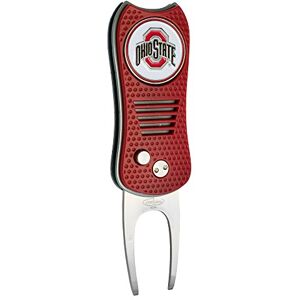 Team Golf NCAA Ohio State Buckeyes Retractable Divot Tool with Double-Sided Magnetic Ball Marker, Features Patented Single Prong Design, Causes Less Damage to Greens Team Golf NCAA Ohio State Buckeyes Retractable Divot Tool with Double-Sided Magnetic Ball Marker, Features Patented Single Prong Design, Causes Less Damage to Greens