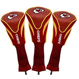 Team Golf NFL Kansas City Chiefs Contour Golf Club Headcovers (3 Count) Numbered 1, 3, & X, Fits Oversized Drivers, Utility, Rescue & Fairway Clubs, Velour lined for Extra Club Protection Team Golf NFL Kansas City Chiefs Contour Golf Club Headcovers (3 Count) Numbered 1, 3, & X, Fits Oversized Drivers, Utility, Rescue & Fairway Clubs, Velour lined for Extra Club Protection