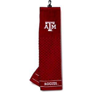 Team Golf NCAA Texas A&M Aggies Embroidered Golf Towel - Checkered, Logo Team Golf NCAA Texas A&M Aggies Embroidered Golf Towel - Checkered, Logo