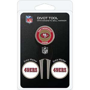 Team Golf NFL San Francisco 49ers Divot Tool Pack With 3 Golf Ball Markers Divot Tool with 3 Golf Ball Markers Pack, Markers are Removable Magnetic Double-Sided Enamel - Divot Tool Set Team Golf NFL San Francisco 49ers Divot Tool Pack With 3 Golf Ball Markers Divot Tool with 3 Golf Ball Markers Pack, Markers are Removable Magnetic Double-Sided Enamel - Divot Tool Set