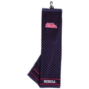 Team Golf NCAA Ole Miss Rebels Embroidered Golf Towel Embroidered Golf Towel, Checkered Scrubber Design, Embroidered Logo Team Golf NCAA Ole Miss Rebels Embroidered Golf Towel Embroidered Golf Towel, Checkered Scrubber Design, Embroidered Logo