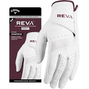 Callaway Golf REVA Women's Golf Glove 2024, White/Eggplant Callaway Golf REVA Women's Golf Glove 2024, White/Eggplant