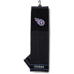 Team Golf NFL Tennessee Titans Embroidered Golf Towel Embroidered Golf Towel, Checkered Scrubber Design, Embroidered Logo Team Golf NFL Tennessee Titans Embroidered Golf Towel Embroidered Golf Towel, Checkered Scrubber Design, Embroidered Logo