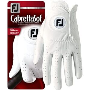 Footjoy CabrettaSof Men's Golf Glove,M, White Footjoy CabrettaSof Men's Golf Glove,M, White