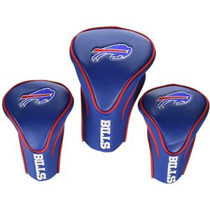 Team Golf NFL Buffalo Bills Contour Golf Club Headcovers (3 Count) Numbered 1, 3, & X, Fits Oversized Drivers, Utility, Rescue & Fairway Clubs, Velour lined for Extra Club Protection Team Golf NFL Buffalo Bills Contour Golf Club Headcovers (3 Count) Numbered 1, 3, & X, Fits Oversized Drivers, Utility, Rescue & Fairway Clubs, Velour lined for Extra Club Protection