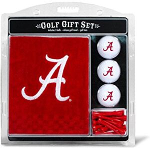 Team Golf NCAA Alabama Crimson Tide Gift Set: Embroidered Golf Towel, 3 Golf Balls, and 14 Golf Tees 2-3/4" Regulation, Tri-Fold Towel 16" x 22" & 100% Cotton Team Golf NCAA Alabama Crimson Tide Gift Set: Embroidered Golf Towel, 3 Golf Balls, and 14 Golf Tees 2-3/4" Regulation, Tri-Fold Towel 16" x 22" & 100% Cotton