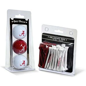 Team Golf NCAA Alabama Crimson Tide 3 Golf Balls And 50 Golf Tees Logo Imprinted Golf Balls (3 Count) & 2-3/4" Regulation Golf Tees (50 Count), Multi Colored Team Golf NCAA Alabama Crimson Tide 3 Golf Balls And 50 Golf Tees Logo Imprinted Golf Balls (3 Count) & 2-3/4" Regulation Golf Tees (50 Count), Multi Colored