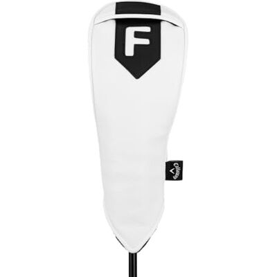 Callaway Golf Premium Fairway Wood Headcover 2026, White/Black Callaway Golf Premium Fairway Wood Headcover 2026, White/Black