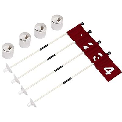 TROONZ Golf Flag Pole Golf Flag and Cup for Yard Flags Hole Cup Set, Golf Pole Pin Flagpole, Portable 2-Section Design, Gifts Idea TROONZ Golf Flag Pole Golf Flag and Cup for Yard Flags Hole Cup Set, Golf Pole Pin Flagpole, Portable 2-Section Design, Gifts Idea