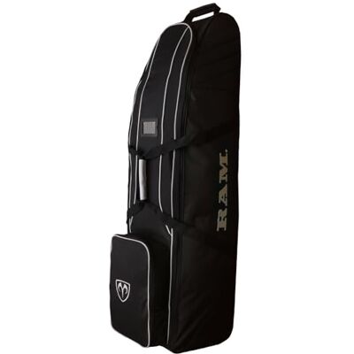 Ram Golf SDX Wheeled Golf Travel Cover/Flight Bag, Black/Silver Ram Golf SDX Wheeled Golf Travel Cover/Flight Bag, Black/Silver