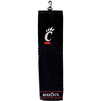 Team Golf NCAA Cincinnati Bearcats Embroidered Golf Towel Embroidered Golf Towel, Checkered Scrubber Design, Embroidered Logo Team Golf NCAA Cincinnati Bearcats Embroidered Golf Towel Embroidered Golf Towel, Checkered Scrubber Design, Embroidered Logo