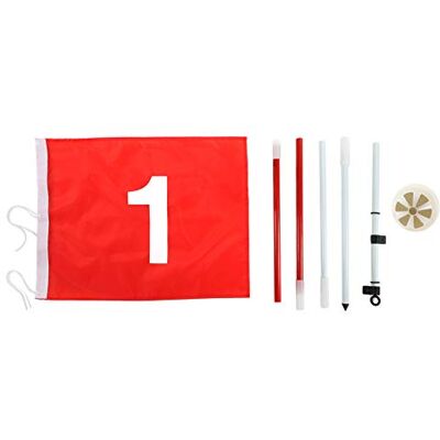 Tiiyee Golf Flag 185cm & Hole Cup Set, Yard Golf Flagsticks Putting Green Anti-Rust Flags Removable 5-Section Design for Golfer Putting Practice Training Gift Flagpole Accessories with Connectors Tiiyee Golf Flag 185cm & Hole Cup Set, Yard Golf Flagsticks Putting Green Anti-Rust Flags Removable 5-Section Design for Golfer Putting Practice Training Gift Flagpole Accessories with Connectors
