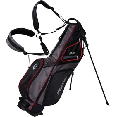 FAZER By American Golf 2.5 Mini Stand Bag Lightweight 7" 4-Way Graphite Friendly Top, 3 Full-Length Dividers, 5 Pockets, Durable Dobby Nylon Carry Bag for Beginners & Advanced Golfers Black/Red FAZER By American Golf 2.5 Mini Stand Bag Lightweight 7" 4-Way Graphite Friendly Top, 3 Full-Length Dividers, 5 Pockets, Durable Dobby Nylon Carry Bag for Beginners & Advanced Golfers Black/Red