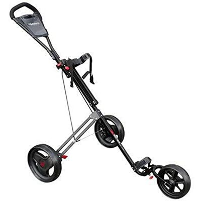 Masters Golf 5 Series Junior 3 Wheel Push Trolley with Quick Fold Mechanism and Height Adjustable in Black Masters Golf 5 Series Junior 3 Wheel Push Trolley with Quick Fold Mechanism and Height Adjustable in Black