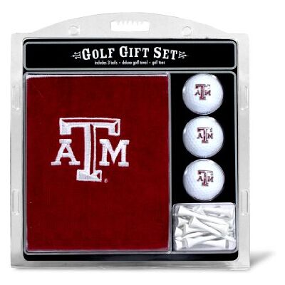 Team Golf NCAA Texas A&M Aggies Gift Set: Embroidered Golf Towel, 3 Golf Balls, and 14 Golf Tees 2-3/4" Regulation, Tri-Fold Towel 16" x 22" & 100% Cotton Team Golf NCAA Texas A&M Aggies Gift Set: Embroidered Golf Towel, 3 Golf Balls, and 14 Golf Tees 2-3/4" Regulation, Tri-Fold Towel 16" x 22" & 100% Cotton