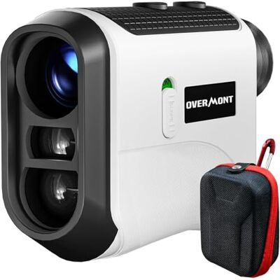 OVERMONT Golf Rangefinder, 6.5X Laser Range Finder for Golf & Hunting, 1200 Yards with Slope Switch, Flag Lock Vibration and Continuous Scan, Rechargeable & Magnetic Strip OVERMONT Golf Rangefinder, 6.5X Laser Range Finder for Golf & Hunting, 1200 Yards with Slope Switch, Flag Lock Vibration and Continuous Scan, Rechargeable & Magnetic Strip