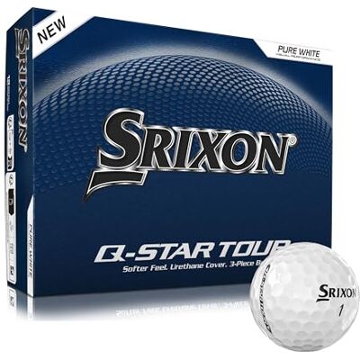 Srixon Q-STAR TOUR Golf Ball with Ultra-Thin High-End Urethane Cover Spin Skin+ New Generation Soft Feel FastLayer Core Technology 12 Pieces White Srixon Q-STAR TOUR Golf Ball with Ultra-Thin High-End Urethane Cover Spin Skin+ New Generation Soft Feel FastLayer Core Technology 12 Pieces White