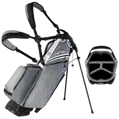 Sun Mountain H2NO Eclipse E2.5 Waterproof 4-Way Stand Carry Golf Bag – Black/Nickel/White (2026) Sun Mountain H2NO Eclipse E2.5 Waterproof 4-Way Stand Carry Golf Bag – Black/Nickel/White (2026)