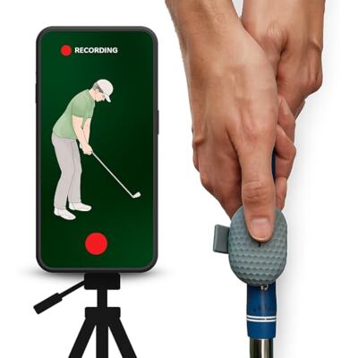 Snap Swing SnapSwing Golf Swing Camera Shutter – Remote Bluetooth Shutter for Smartphones – Record & Photograph Your Swing from Club Grip – Lightweight, Rechargeable, Fits Any Golf Club – Golf Training Aid Snap Swing SnapSwing Golf Swing Camera Shutter – Remote Bluetooth Shutter for Smartphones – Record & Photograph Your Swing from Club Grip – Lightweight, Rechargeable, Fits Any Golf Club – Golf Training Aid